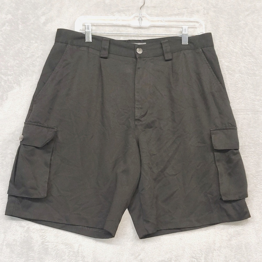 Croft & Barrow Shorts Cargo Men 34 Black Gorpcore Outdoor Utility Pockets (34x9)